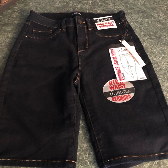 High waisted Y2k Bermuda denim shorts D.jeans NWT - Picture 3 of 6